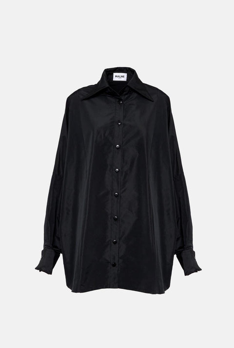 Camisa oversize de tafetán