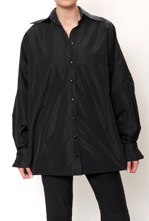 Camisa oversize de tafetán