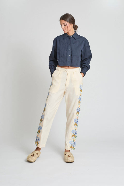 CAMISA SMOKING MARINO
