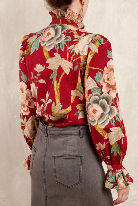 CAMISA VOLANTES FLORES