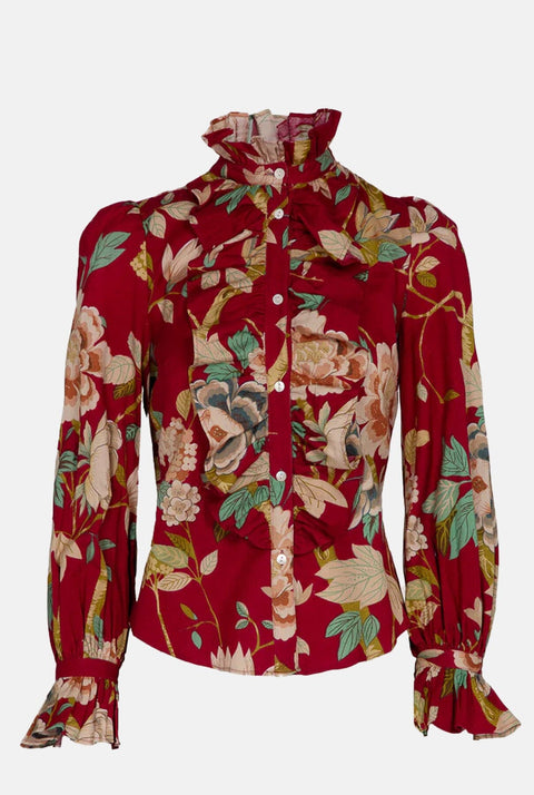 CAMISA VOLANTES FLORES