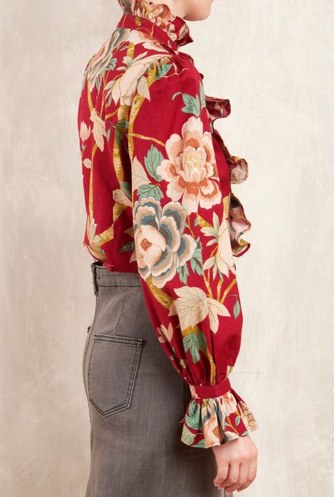 CAMISA VOLANTES FLORES