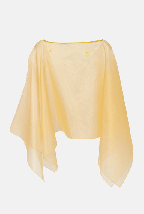 Capa de organza amarilla