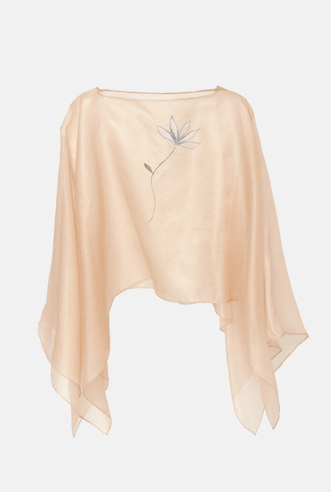Capa organza nude