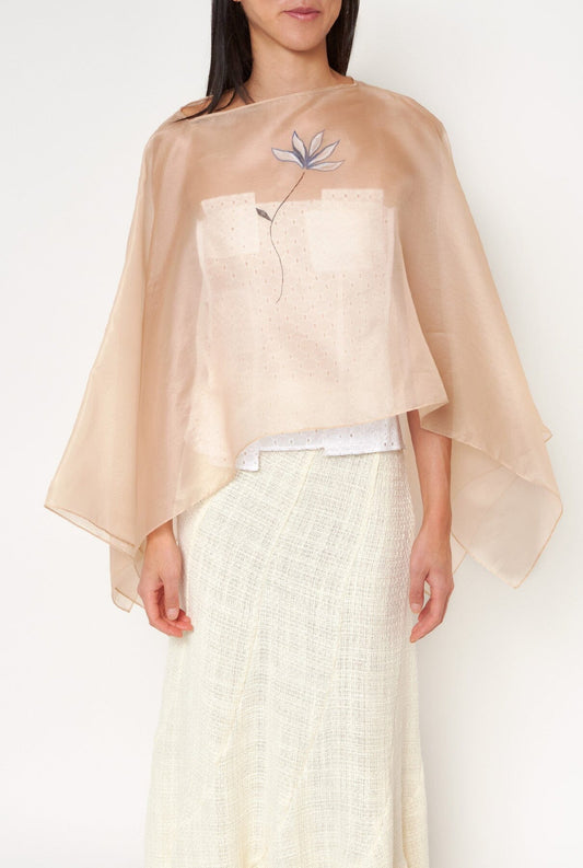 Capa organza nude
