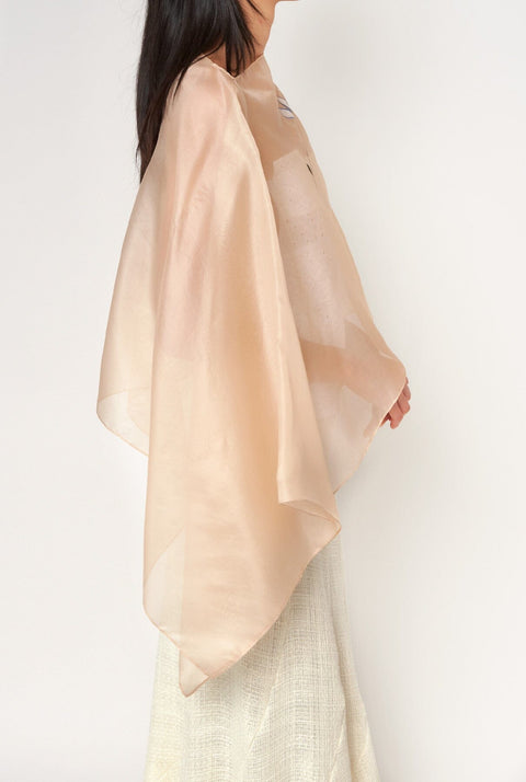 Capa organza nude