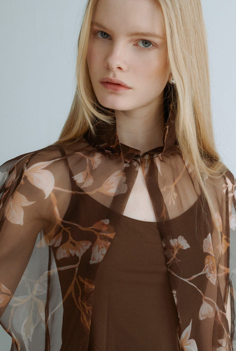 Capa organza estampada