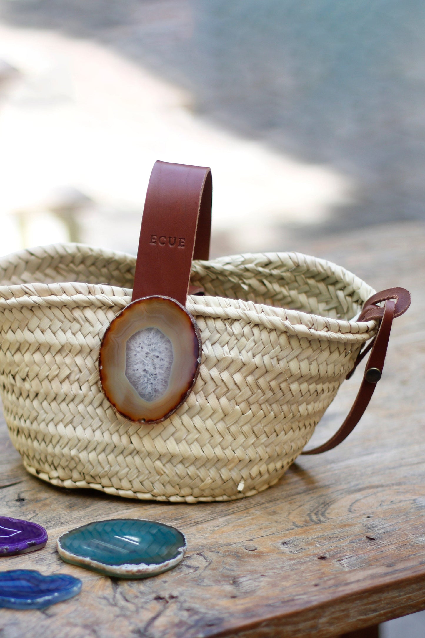 Capazo Zoe Pequeño Camel Ágata Natural