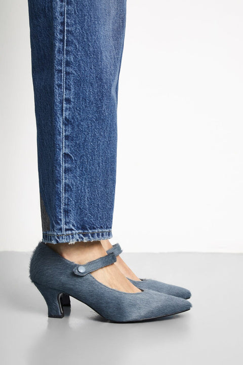 Carmen Pumps in Grey Calf Hair
