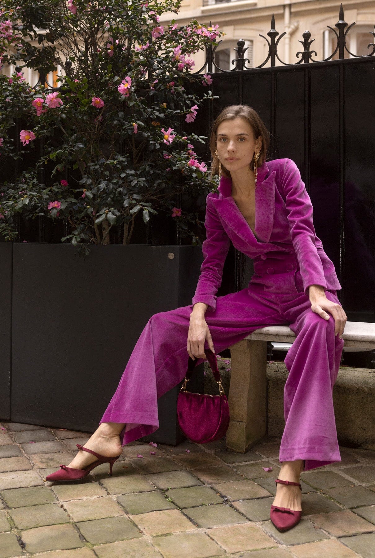 Caryl velvet pants pink | PRE-ORDER