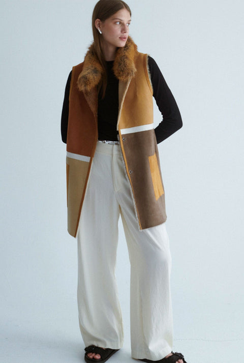 Chaleco multicolor camel