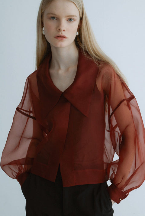 Chaqueta corta organza