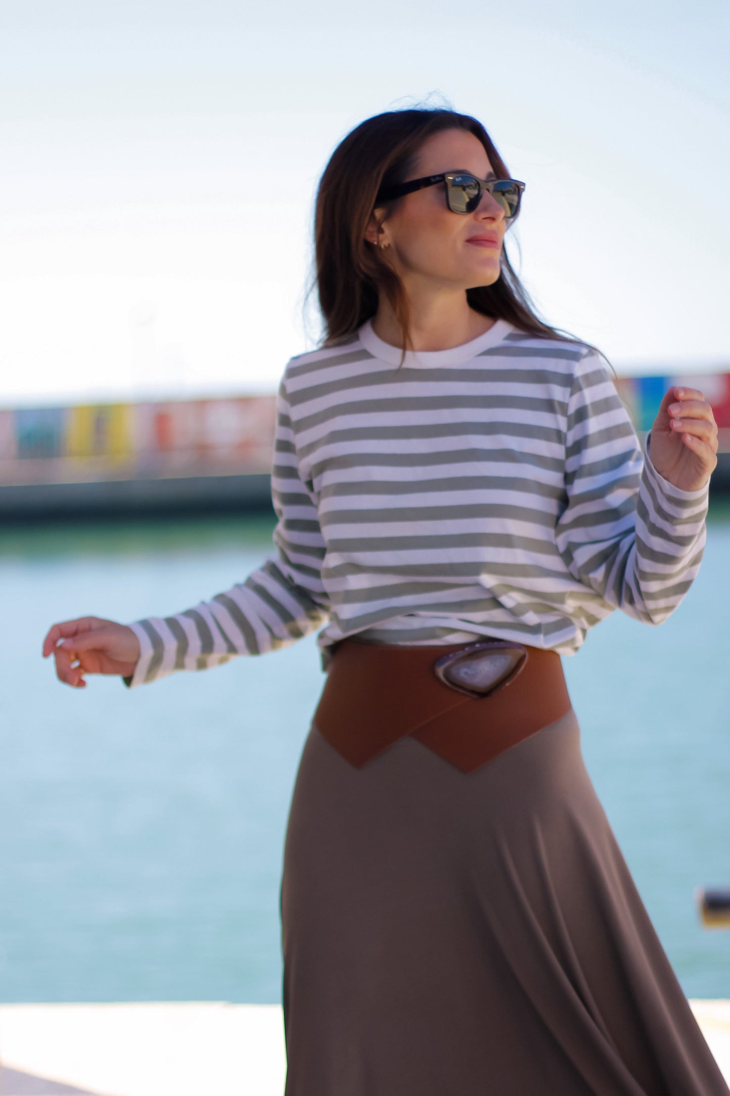 Cinturón Falla Camel - Ágata Natural