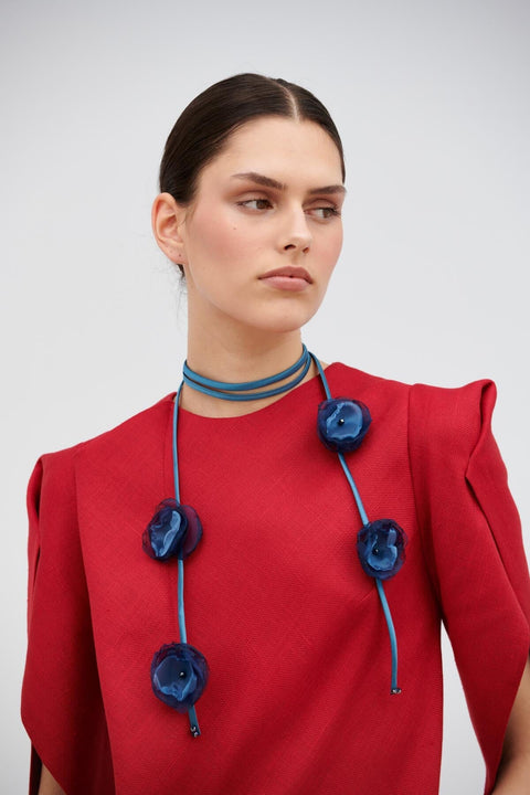 COLLAR ARTESANAL AZUL MARINO