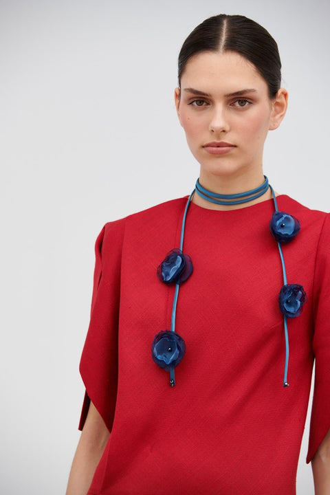 COLLAR ARTESANAL AZUL MARINO