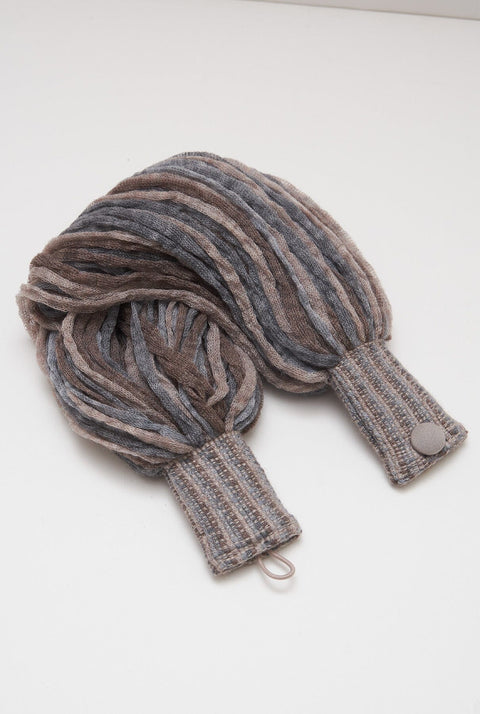 Collar Lana Multi topo marrón 2 grises