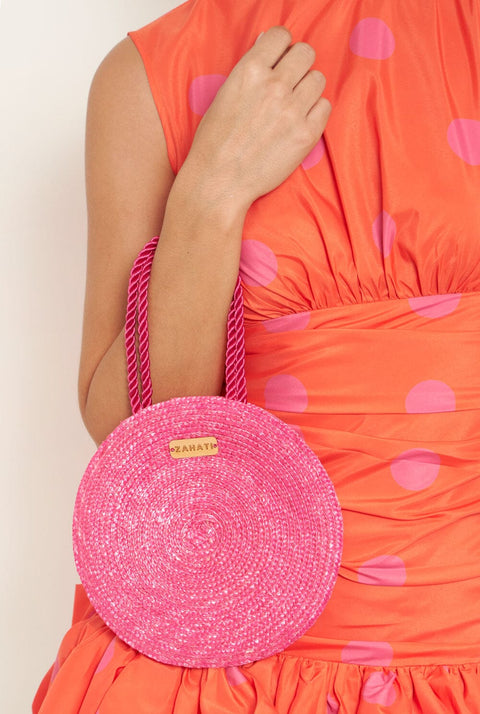 Bolso Cookie de mano fucsia