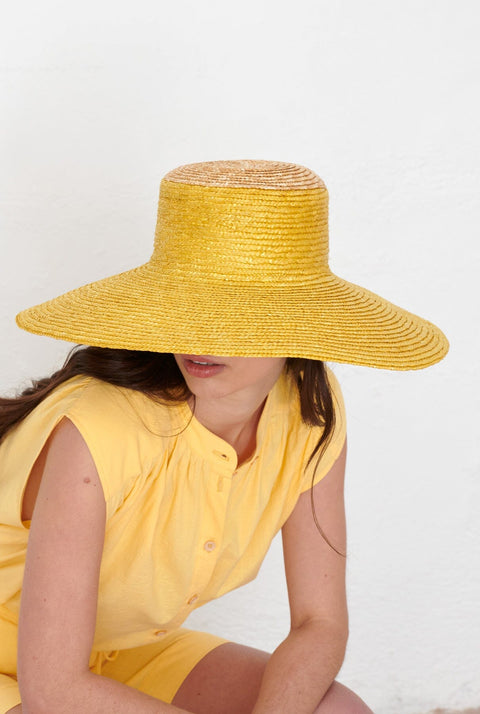 Sombrero copa alta amarillo