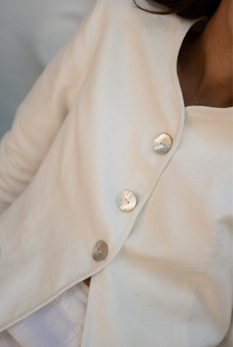 CORAL LINEN JACKET