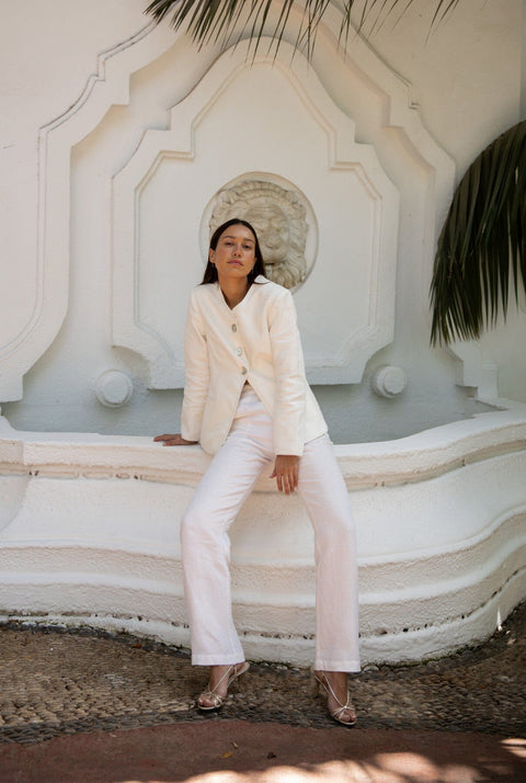 CORAL LINEN JACKET
