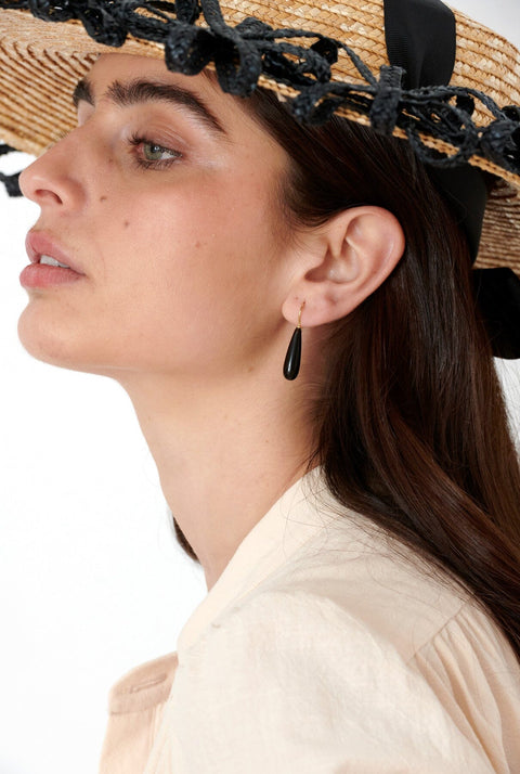 Sombrero cordobés natural flores negras