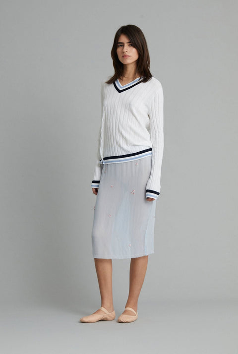 Falda floreada Crepe 716