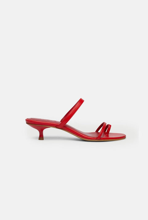 Daisy Sandals in Red Leather