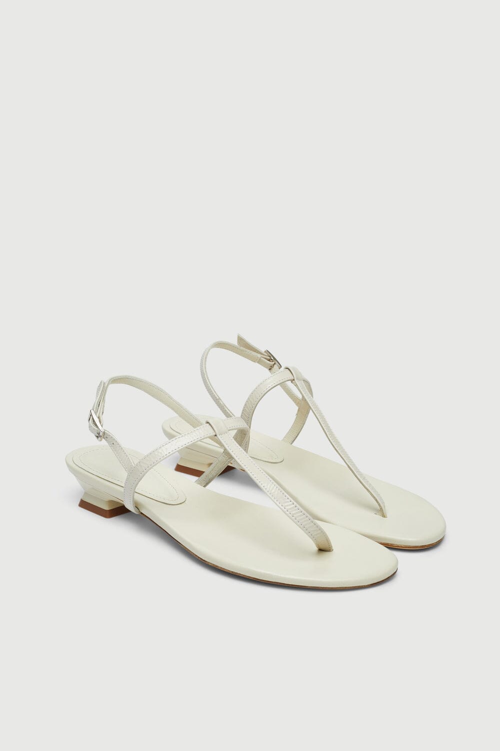 Daphne Sandals in Ivory Patent Leather
