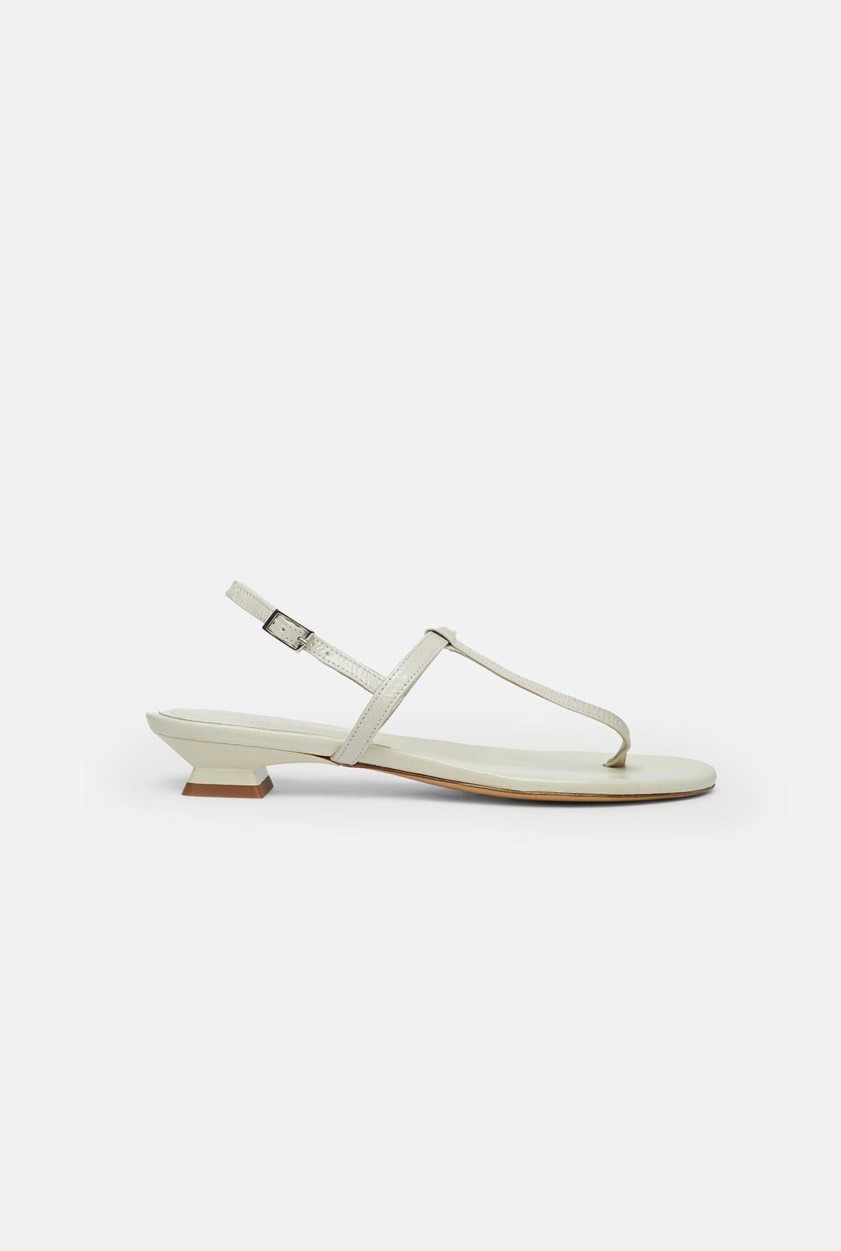 Daphne Sandals in Ivory Patent Leather