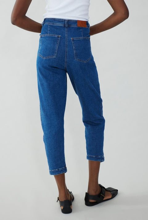 Denim straights pants