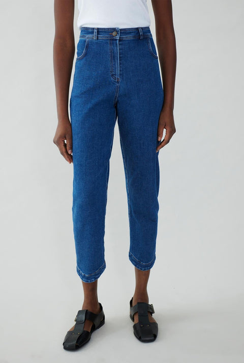 Denim straights pants