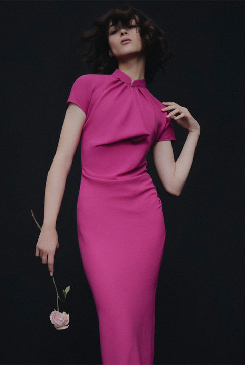DRAPED TWISTED DRESS PRE-ORDER