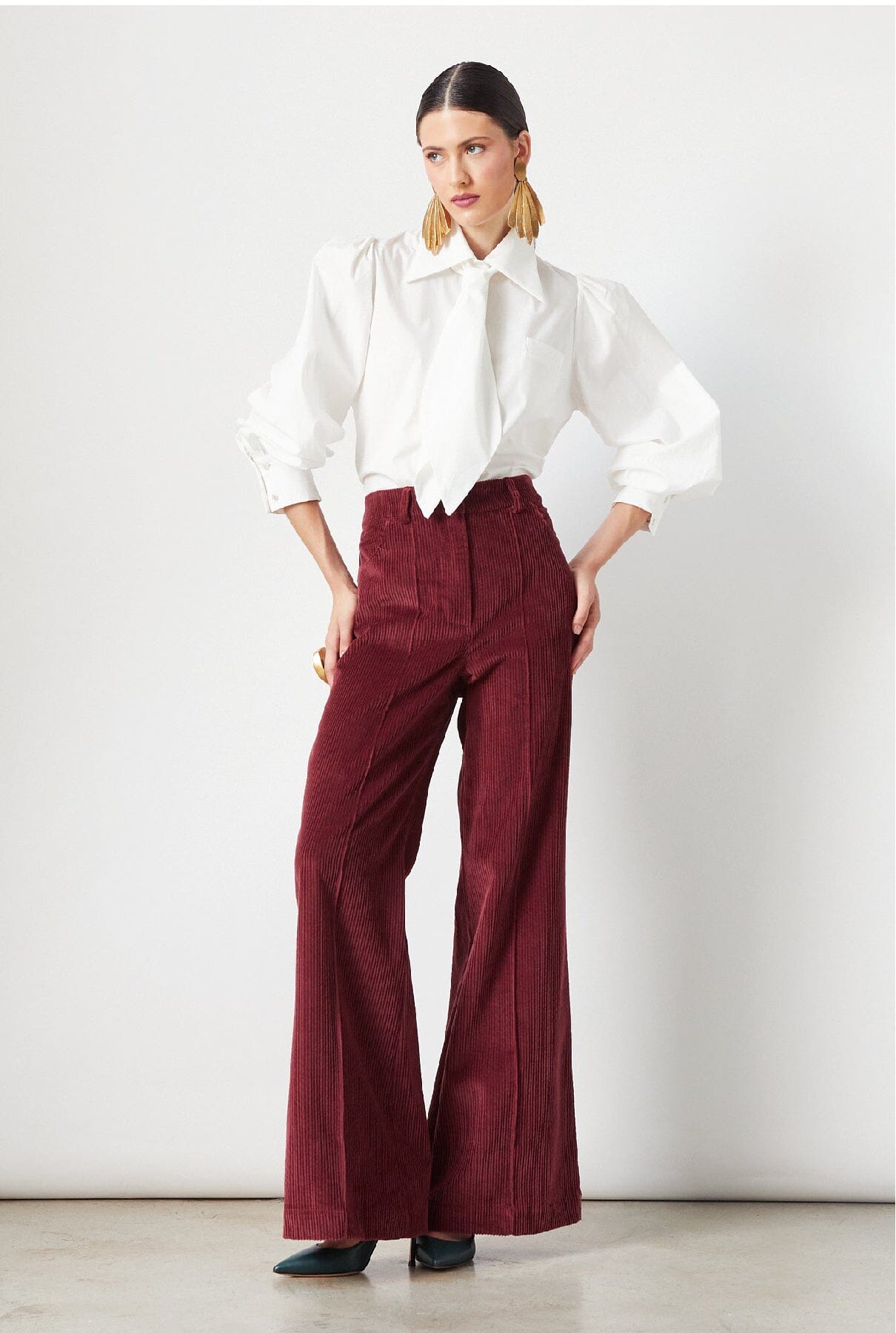 Elvis Pants Maroon Corduroy