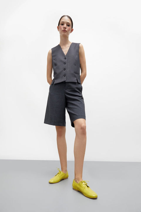 Emma Oxford Flats in Lime Patent Leather