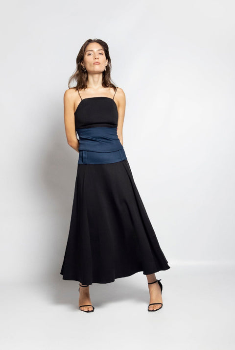 Falda Guadalupe Marino-Negro