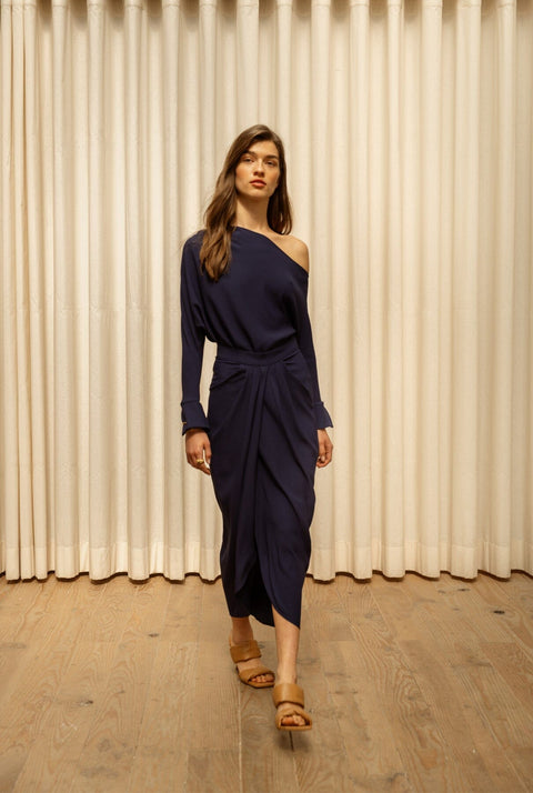 Falda Maroon Marino