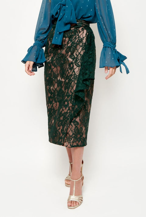 Falda Sara Verde Oscuro