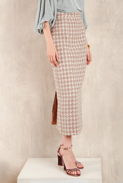 Garbo Midi Tweed Crudo