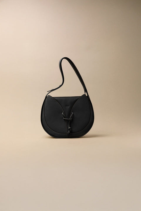 Garra Black Leather Tote Bag