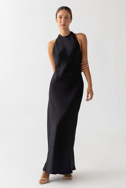 HALTER BLACK DRESS