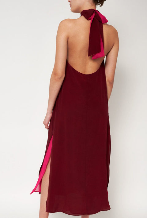 Halter Reversible Extra Long Burgundy/Fucsia