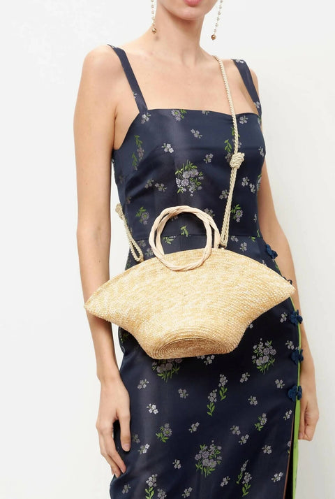 Hatbag Mini de paja de trigo Natural