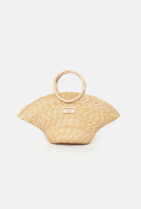 Hatbag Mini de paja de trigo Natural