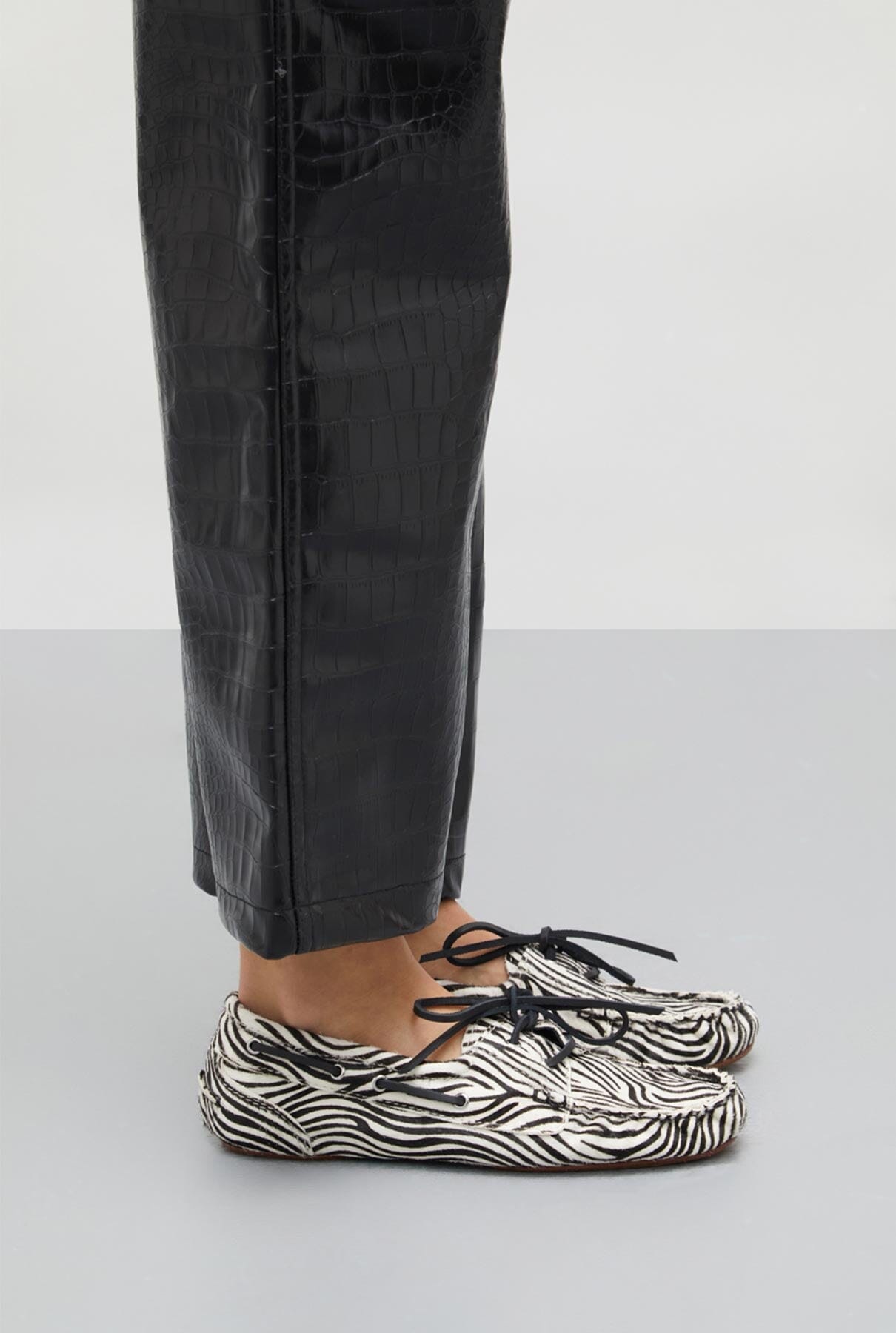 Ivy loafers in Zebra print Calf Hair