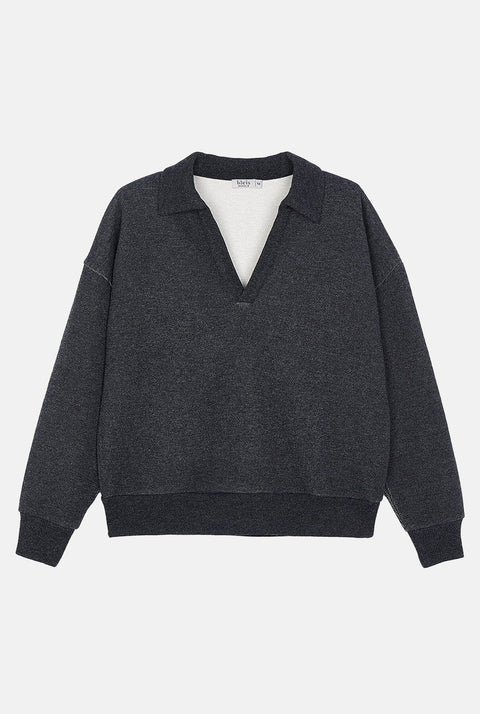 Jersey polo punto gris