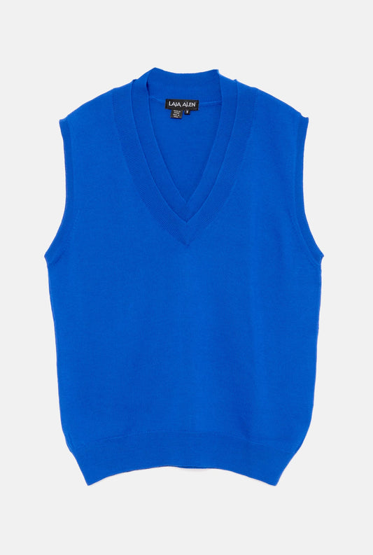 Julia Oversize Vest - Blue