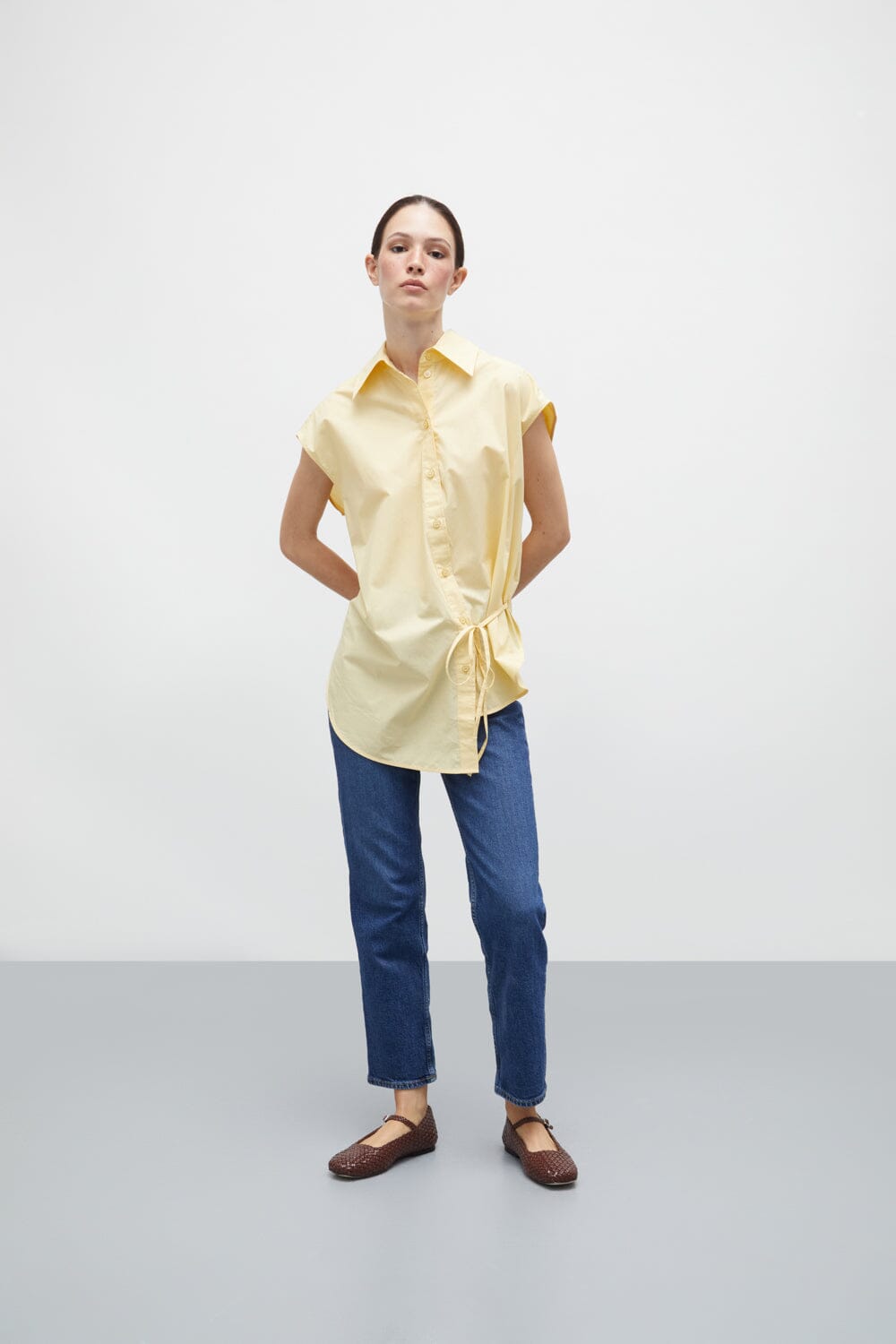 Julieta Mary Janes in Chocolate Braided Leather