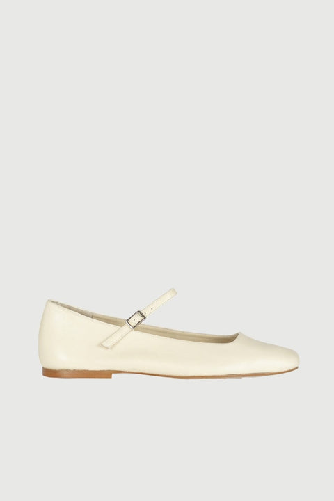 Mary Janes Julieta en piel color marfil