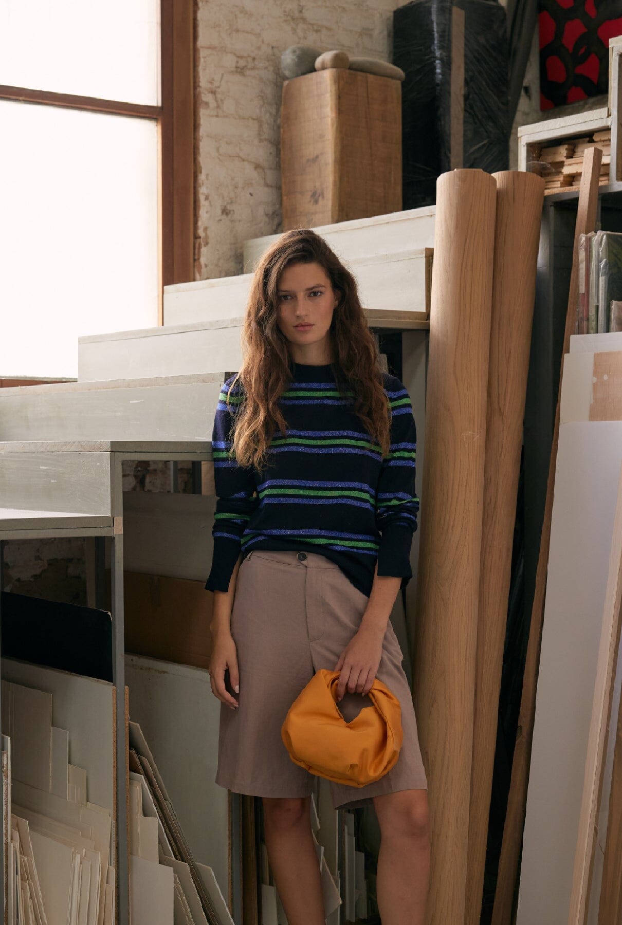 LIonel striped Sweater - Navy