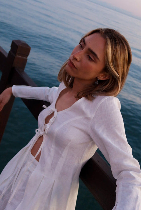 LONG LINEN VEST